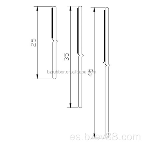 Tira de sellado de la ventana del borde inferior de la puerta de goma